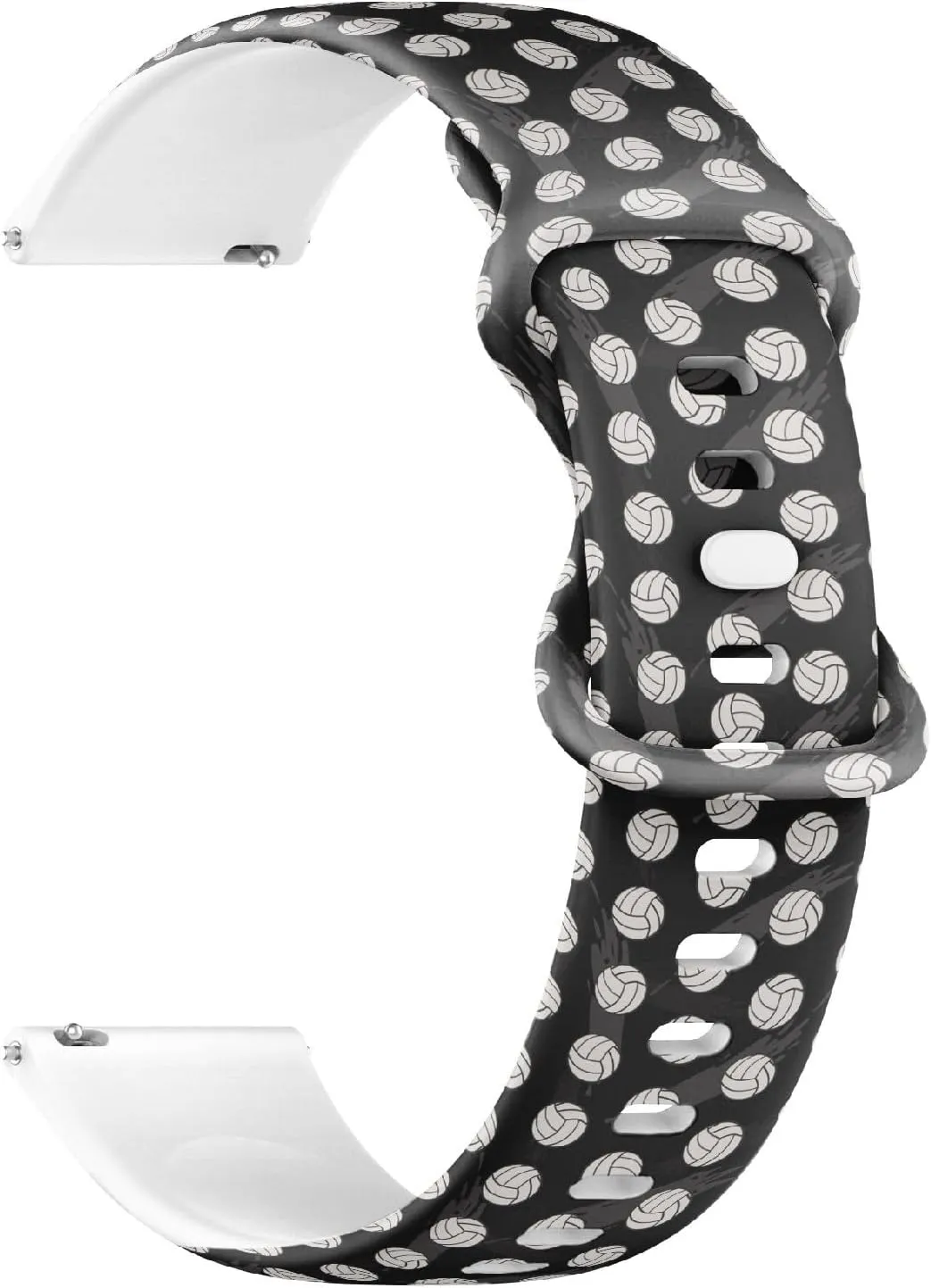 Women, Men 18mm Quick Release Soft Sillicone Sports Watch Band (Volleyball Boy decadent Sports) Replacement Rubber Strap Bracelet for 