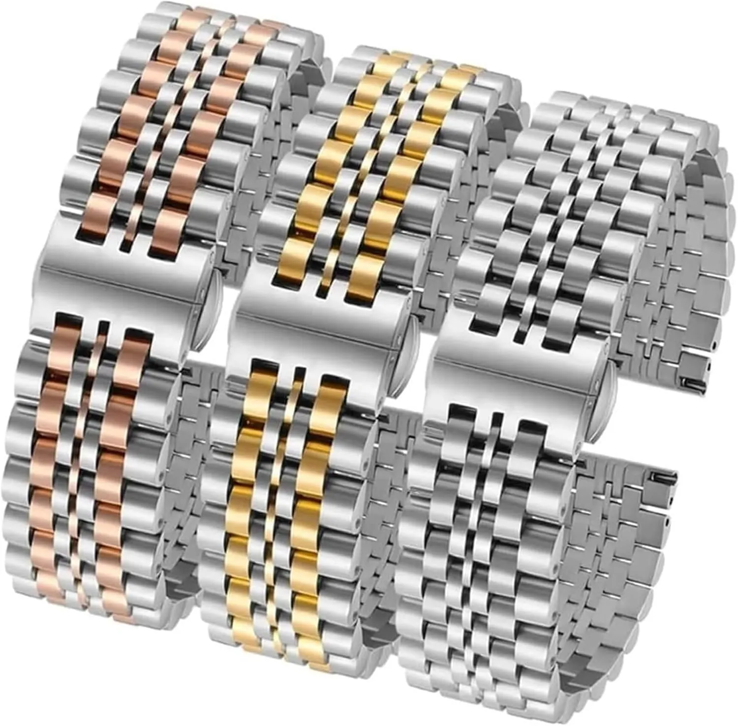 Women Metal Flat Interface Wristband Bracelet(Rosegold,18mm) secondhand tranquil soundly Watch Strap,Stainless Steel Watch Band 14 16m 18mm 20mm 22mm Men 