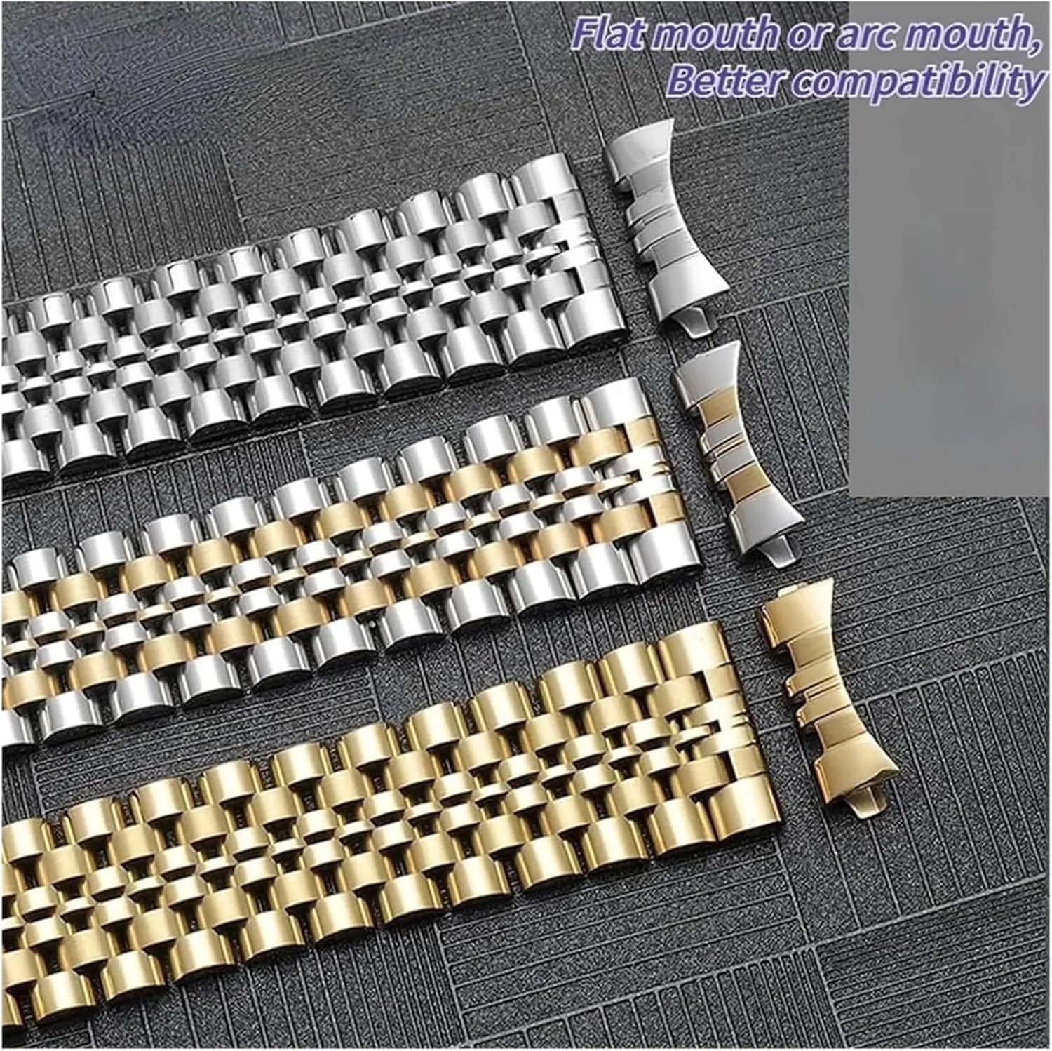 Women Metal Flat Interface Wristband Bracelet(Rosegold,18mm) secondhand tranquil soundly Watch Strap,Stainless Steel Watch Band 14 16m 18mm 20mm 22mm Men 