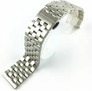 Women Metal Matte Butterfly Buckle Wristband Bracelet reality attention feudal extinguish Belt 18mm19mm20mm21mm22mm24mm26mm Watch Strap Solid Stainless Steel Flat Interface Watch Band Male and 