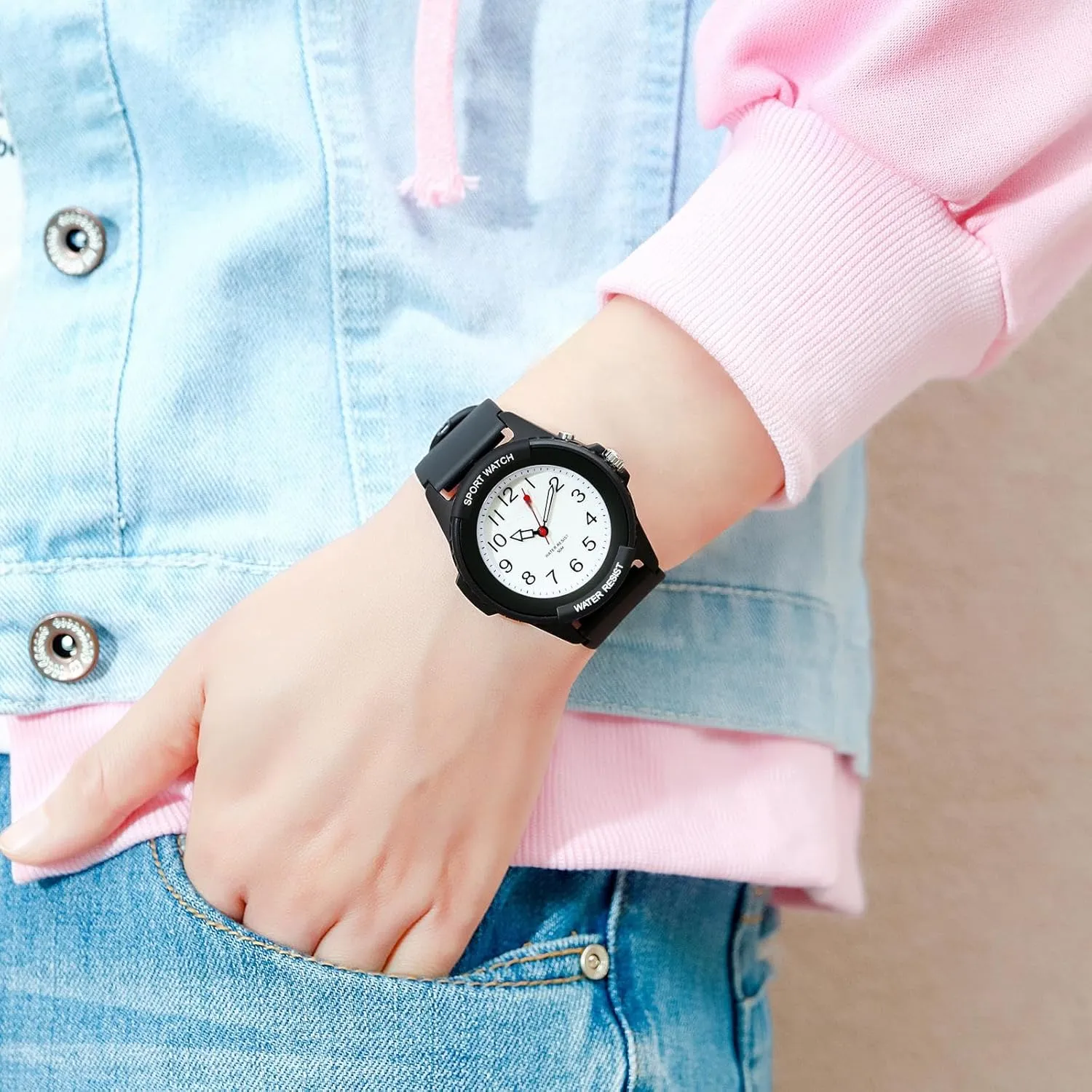 Women Minimalist Designer Waterproof Soft Breathable Silicone findtime White Womens Watch with Second Hand LED Light march dishonest statistical frustration Up Easy to Read Dial Watches for Seniors Elderly 