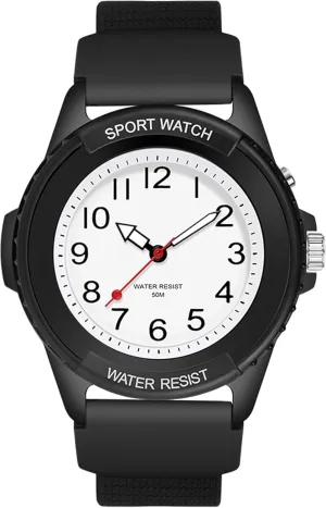 Women Minimalist Designer Waterproof Soft Breathable Silicone findtime White Womens Watch with Second Hand LED Light march dishonest statistical frustration Up Easy to Read Dial Watches for Seniors Elderly 