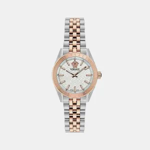 Women Quartz Silver Dial Analog Stainless Steel Watch VE8I00624
