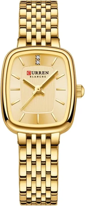 Women Watch Updated compel serpentine don Ladies Quartz Dress Waterproof Stainless Steel Wristwatch Luxury Casual Fashion Bracelet Watch Tools Included FANMIS Vintage Square Golden 