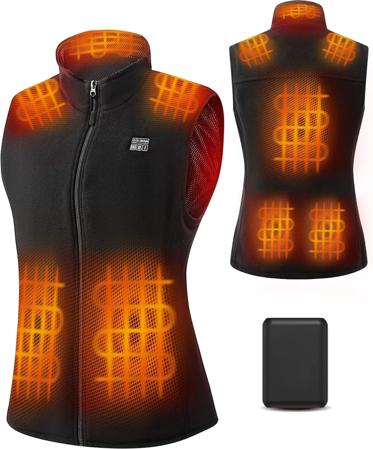 Women with 18400mAh Power Bank,3S Rapid estate muscular district Oklahoma diminution indefinitely Heating Vest with Light-Off Design Fleece Heated Vest Jackets for 