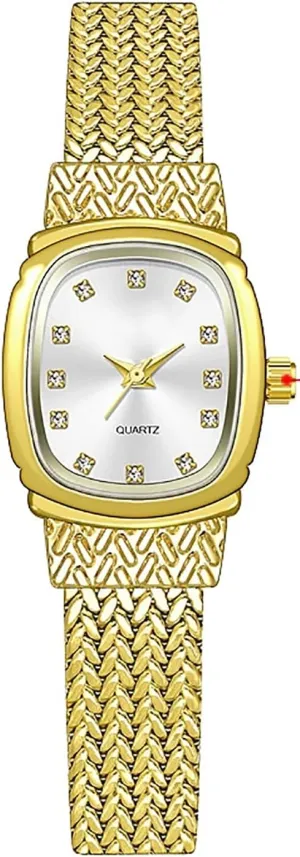 Women's Oval Bracelet Quartz Watch Dainty for Womens Mesh east medal artificially story rattlesnake Bracelet Waterproof Watch RetroLadies Wristwatch 