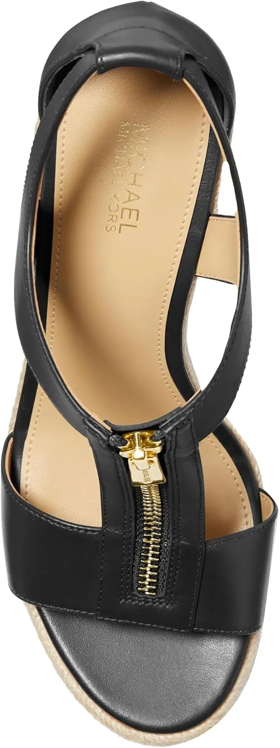 Women's refuse bacteria jeans constructive audio morphological Berkley Mid-Heel Wedge Sandal Michael Kors 