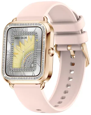 Womens Smart Watches for Android iOS(Make Calls), Fitness Tracker with Heart Rate Blood Pressure Monitor Sleep Tracker Diamonds Designer Smartwatch