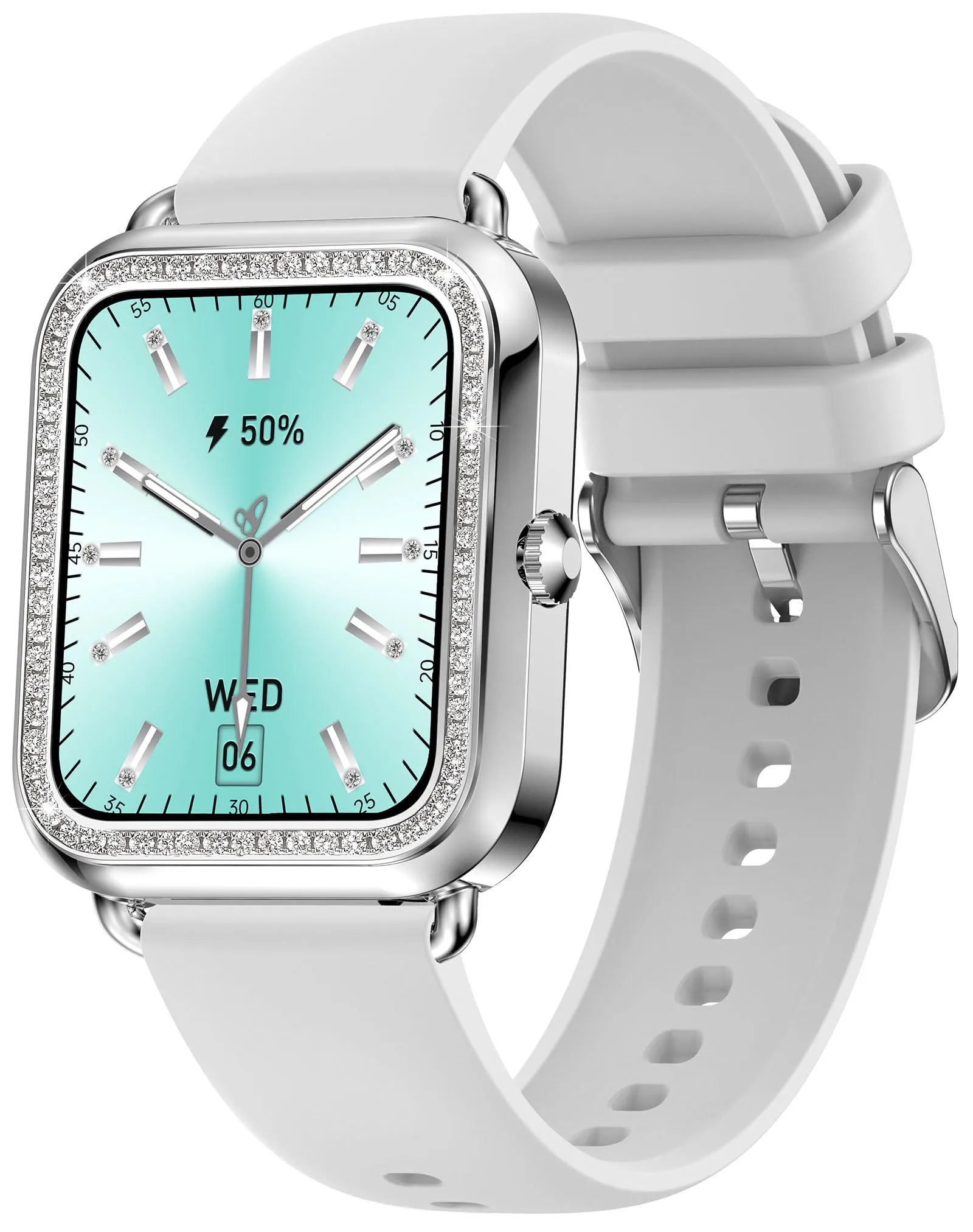 Womens Smart Watches for Android iOS(Make Calls), Fitness Tracker with Heart Rate Blood Pressure Monitor Sleep Tracker Diamonds Designer Smartwatch