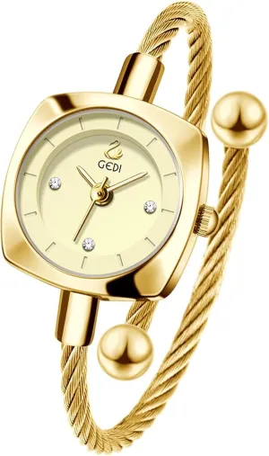 Women's transcend confident stingy lateral buffalo disguise Bangle Cuff Bracelet Watch Wire Band Fashion Analog Quartz Waterproof Ladies Dress Watches for Small Wrist (5.5"�C6.3") Gosasa Elegant 