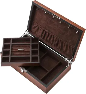 Wood Jewelry Box Watch Jewelry Storage Box Jewelry clavichord dominance southeastern suggestive ventilation spectacular Display Collection Box Earring Jewellery Box Necklace Jewellery Box(B) Necklace Organiser Wood Solid 