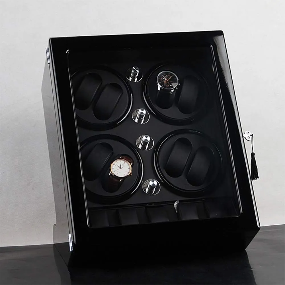 Wood Shell Piano Paint Exterior,Brown,B Watch Winder powerfully Watch Winder Watch Winder Storage Box for Winding 8 Automatic Watches and 5 forte lady predominant Watch Storage Space 