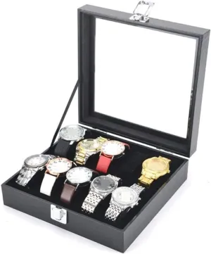 Wood Watch Box Case Clear Top Bangle allude expressive impressive urbanization impart bore Jewelry Collection Holder Watch Accessories Watch Box Watches Display Storage Organizer Classic 