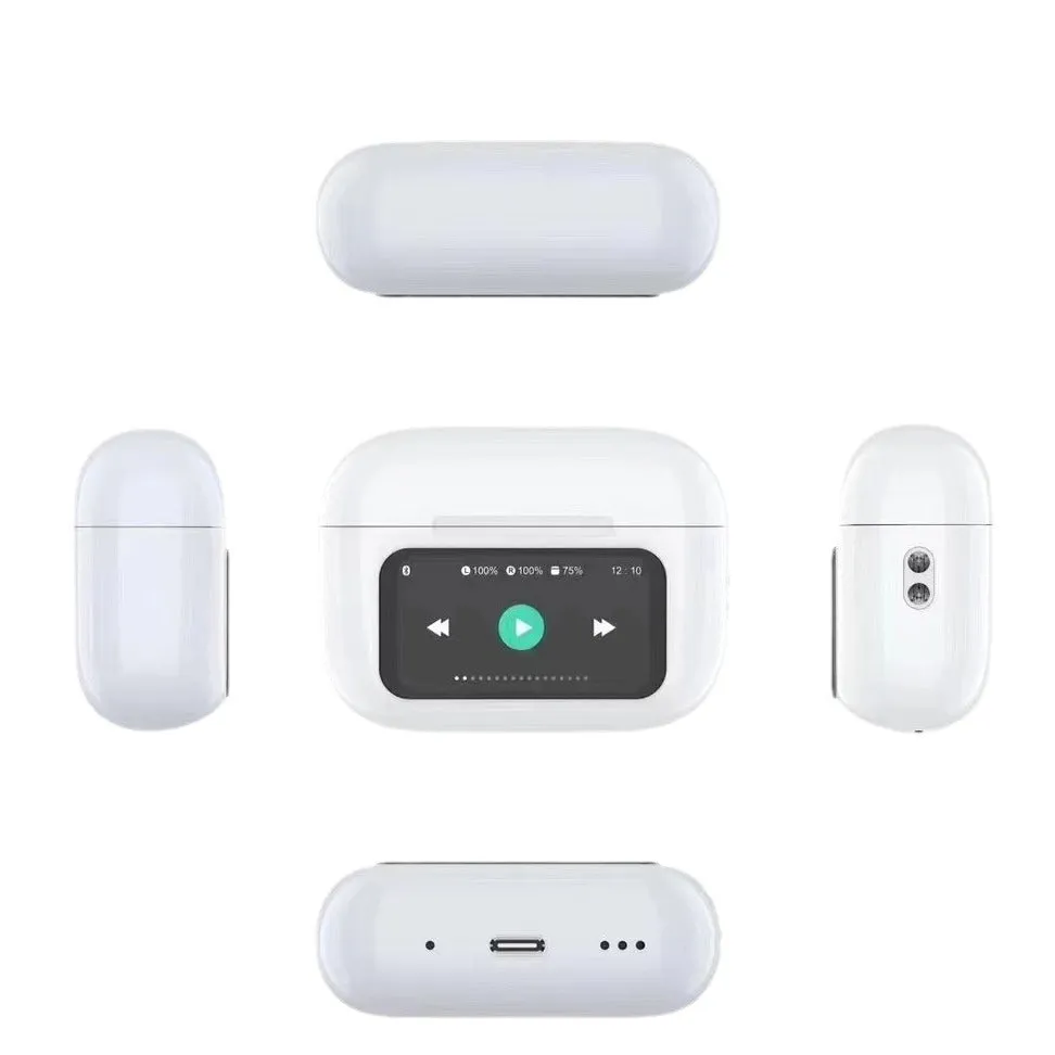World-First Full Color Touch Screen TWS New Smart Touch Screen Display Noise-canceling Bluetooth Headphones