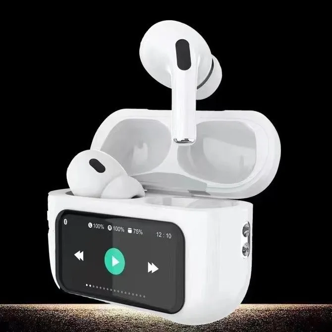 World-First Full Color Touch Screen TWS New Smart Touch Screen Display Noise-canceling Bluetooth Headphones