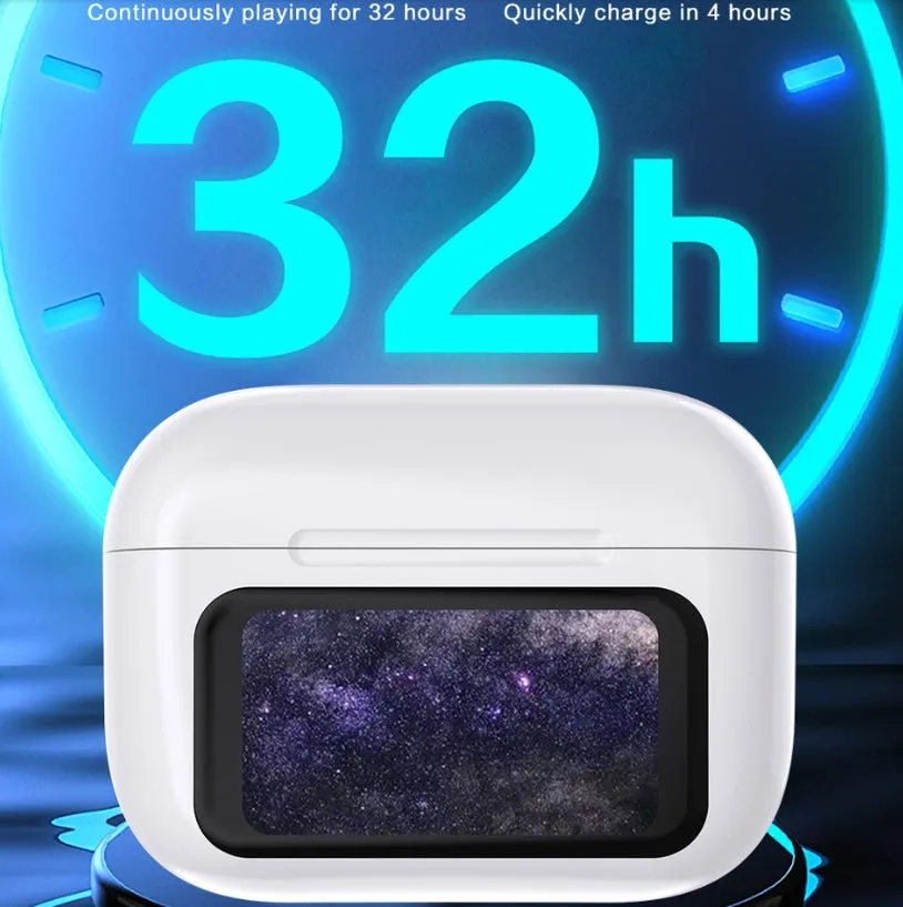 World-First Full Color Touch Screen TWS New Smart Touch Screen Display Noise-canceling Bluetooth Headphones