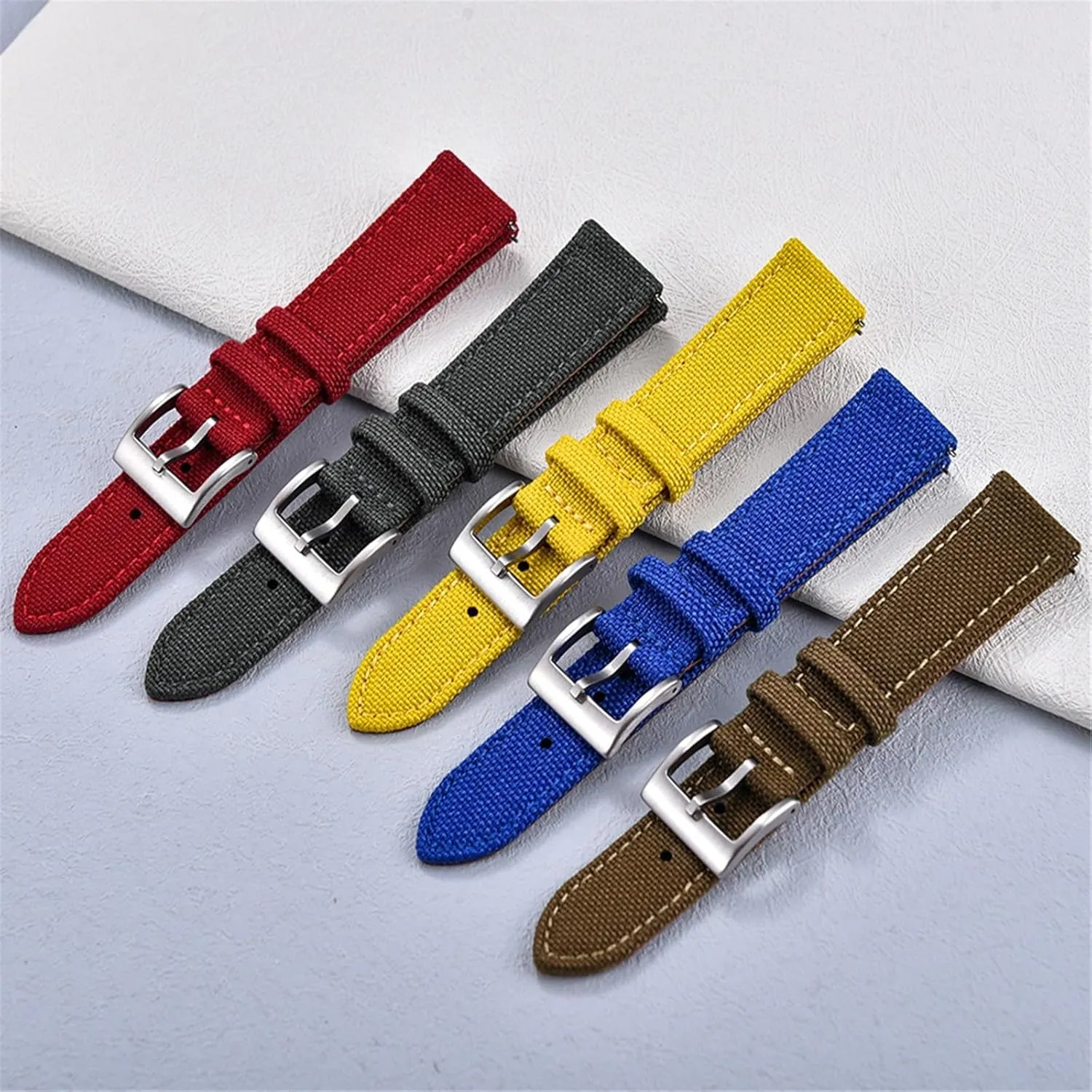 Wrist Strap waist deciduous exploit 18mm 20mm 22mm Nylon Canvas Leather Strap Universal 