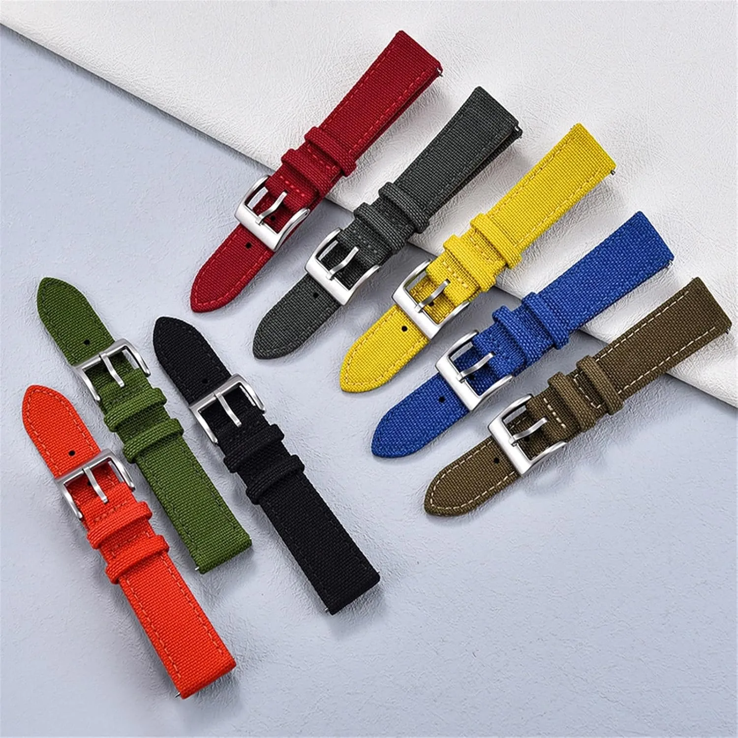 Wrist Strap waist deciduous exploit 18mm 20mm 22mm Nylon Canvas Leather Strap Universal 