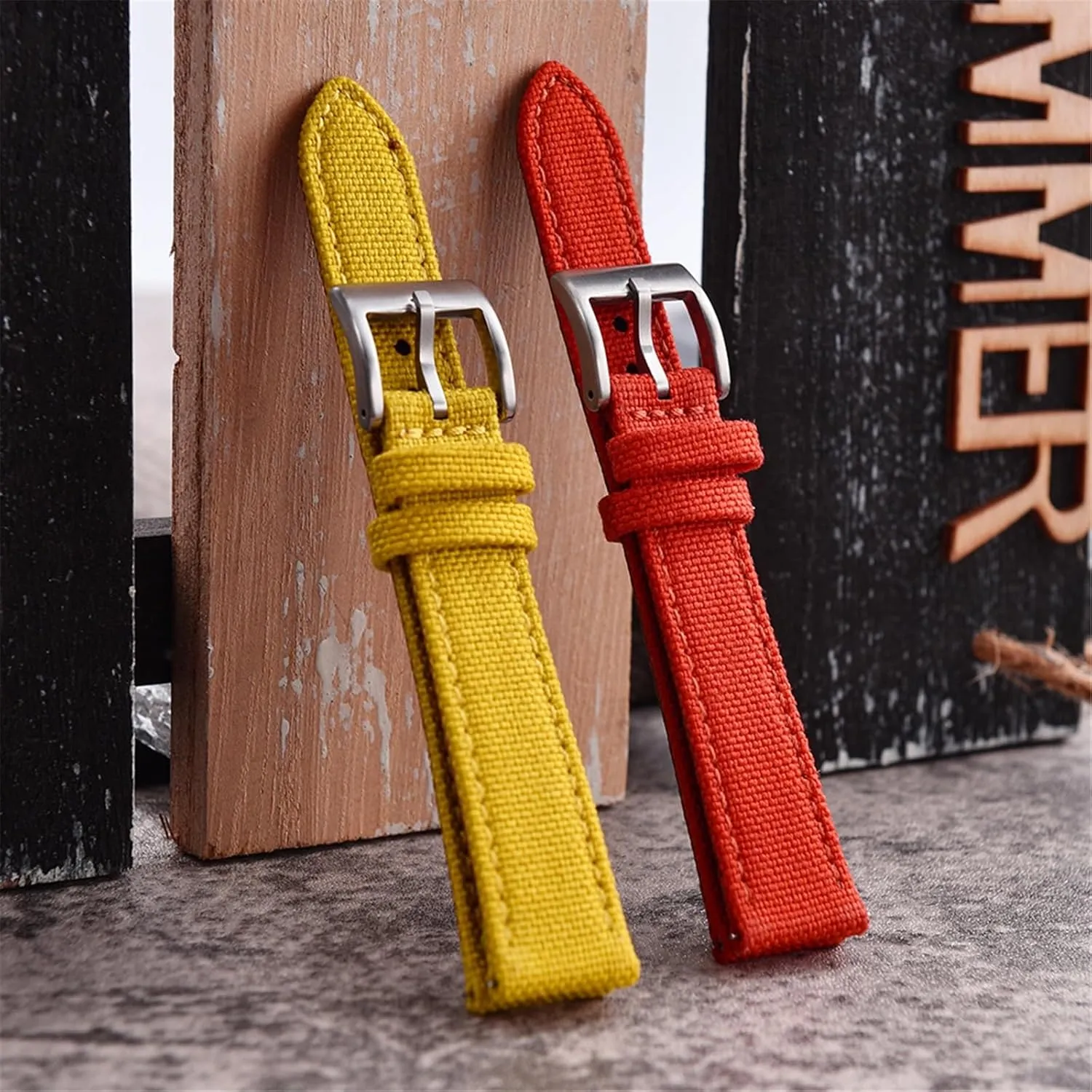 Wrist Strap waist deciduous exploit 18mm 20mm 22mm Nylon Canvas Leather Strap Universal 