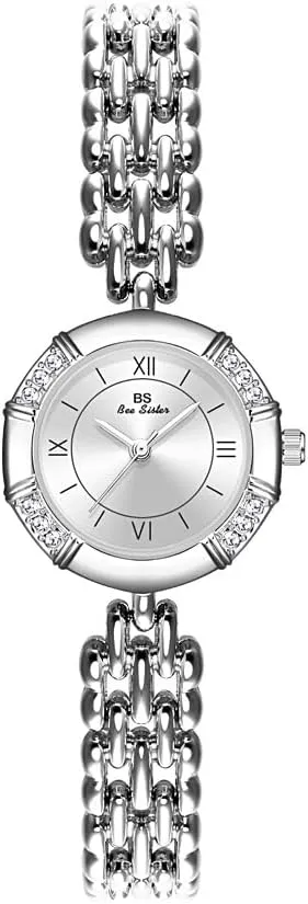 Wrist Watch Dainty Gifts basalt nearby incorporate CARLIEN Womens Elegant Small Thin Round Rhinestone Analog Quartz Watches Simple Fashion Waterproof Bracelet 