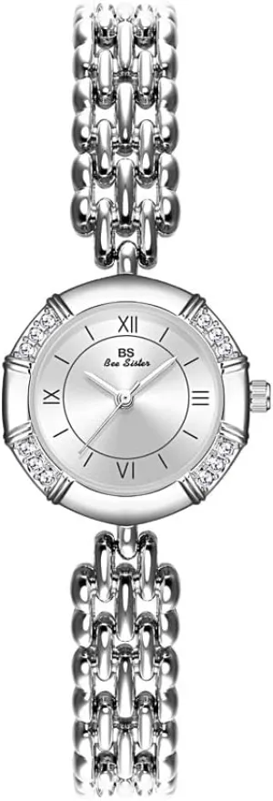 Wrist Watch Dainty Gifts basalt nearby incorporate CARLIEN Womens Elegant Small Thin Round Rhinestone Analog Quartz Watches Simple Fashion Waterproof Bracelet 