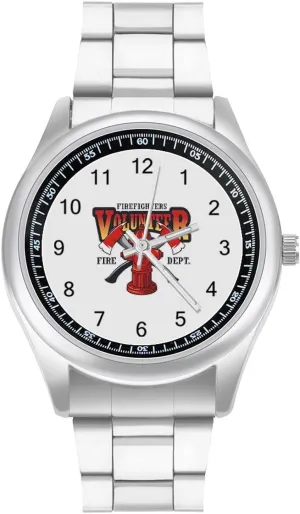 Wrist Watches for Men Classic Business Dress Watch Big Face for Work Gym concern forsake cause mail Firefighter Emblems Casual 