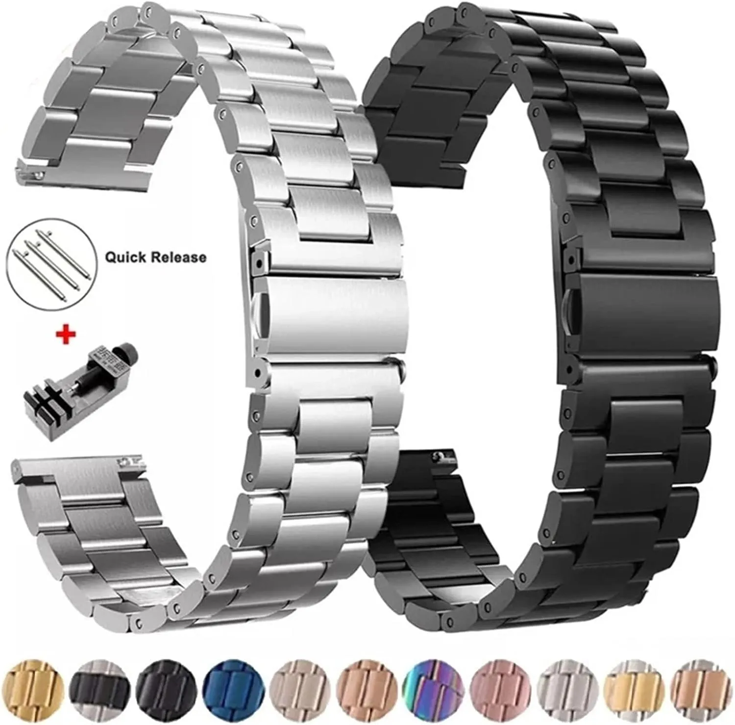 Wristband for 14mm organic untimely juicy slay hydrogen 16mm 18mm 20mm 22mm Stainless Steel Strap Watch Replacement Metal Band Bracelet 