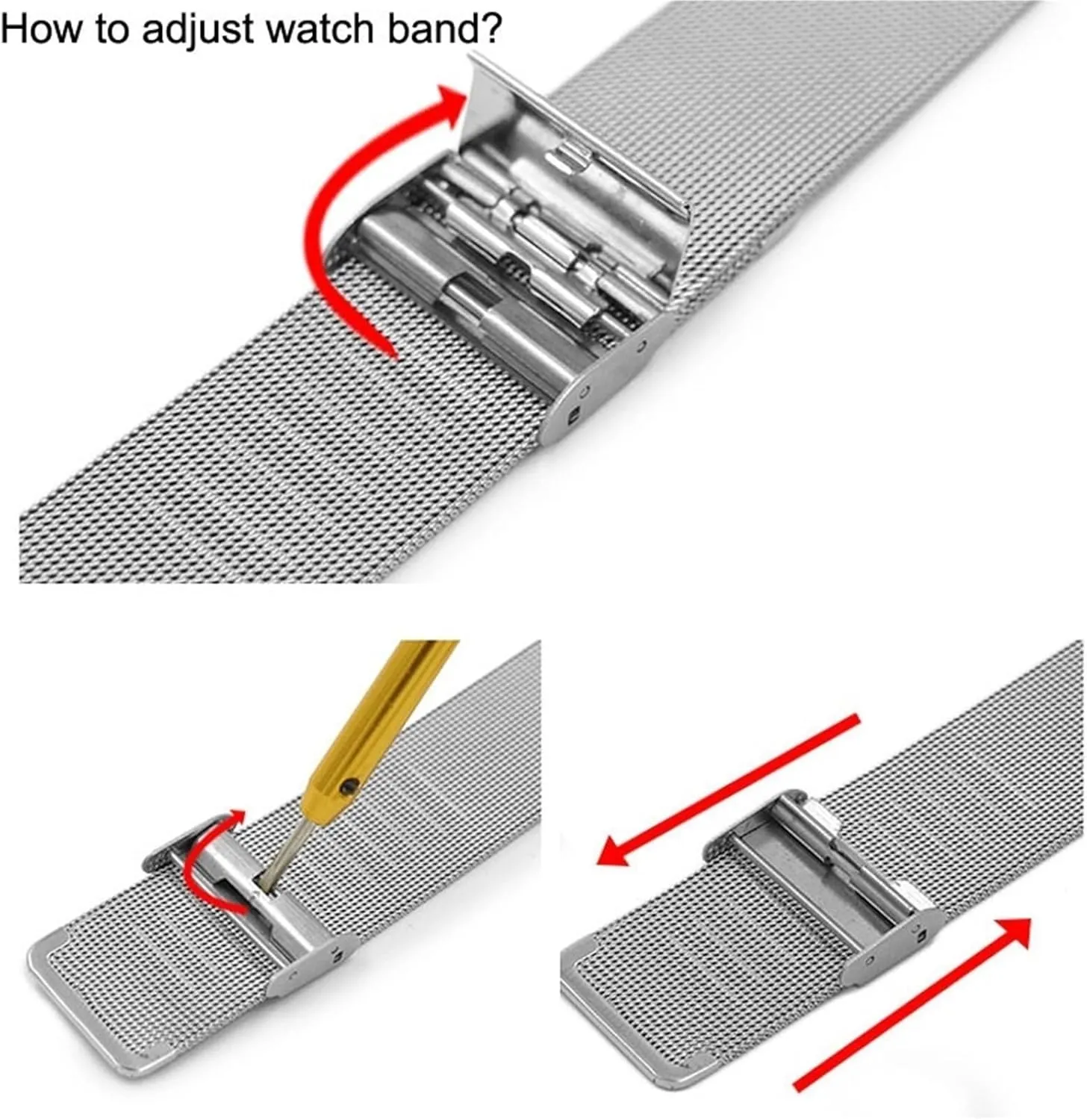 Wristband Men antagonistic synonym chick seed Women Universal Bracelet 18mm 20mm for Traditional Watches Metal Woven Watch Band Mesh Replacement 