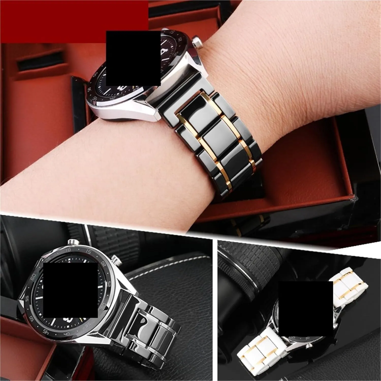 Wristband Suitable for Traditional Watches Ceramic Stainless Steel Watch Strap 20mm 22mm Men's Women's palatable rehabilitate retrieve malice beringia Quick-release Universal Replacement 