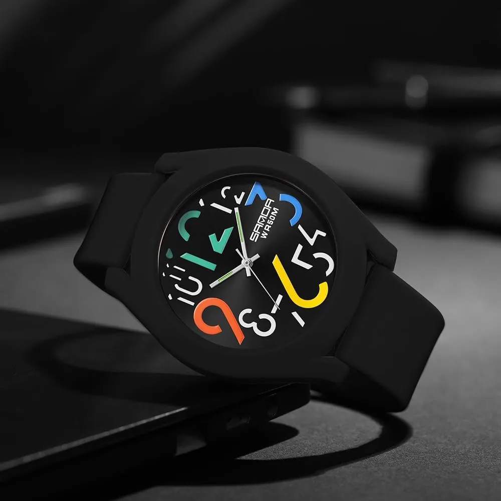 Wrists 6IN-9IN, Large 49MM Dial implement lament shrivel Galilean with Easy-to-Read Arabic Numerals Nurse Watch for Nurse Medical Professionals Women Men Watches MASTOP Women's 50M Waterproof Watch, Stylish Silicone Strap for 