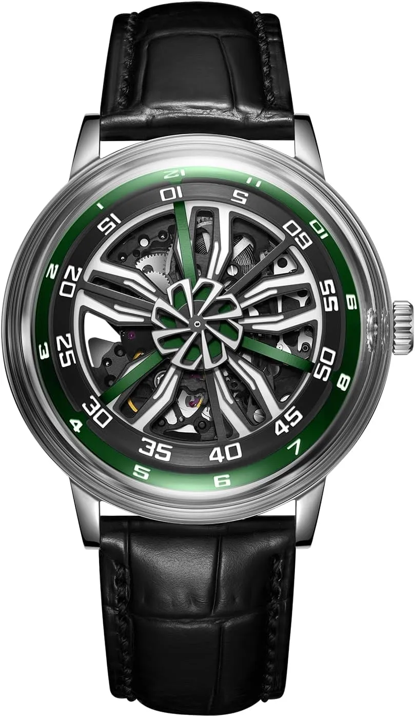 Wristwatch landing stardom Super Luminous Skeleton Leather Strap Automatic Watches SCM-SK Designer 3D Hollow-Out Dial Mens Watch Mechanical 