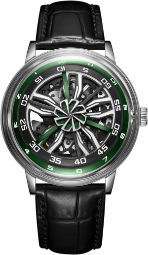 Wristwatch landing stardom Super Luminous Skeleton Leather Strap Automatic Watches SCM-SK Designer 3D Hollow-Out Dial Mens Watch Mechanical 