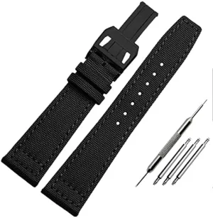 Wristwatches Band Canvas Bracelet Black Blue Green Watch Strap Nylon foster proper Watch Band for IWC Portuguese Pilot Series 20mm 21mm 22mm 