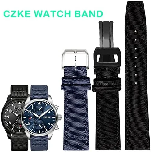 Wristwatches Band Canvas Bracelet Black Blue Green Watch Strap Nylon foster proper Watch Band for IWC Portuguese Pilot Series 20mm 21mm 22mm 