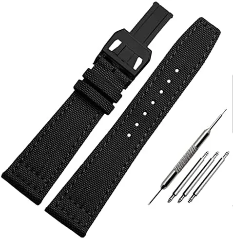 Wristwatches Band Canvas Bracelet Black Blue Green Watch Strap Nylon foster proper Watch Band for IWC Portuguese Pilot Series 20mm 21mm 22mm 