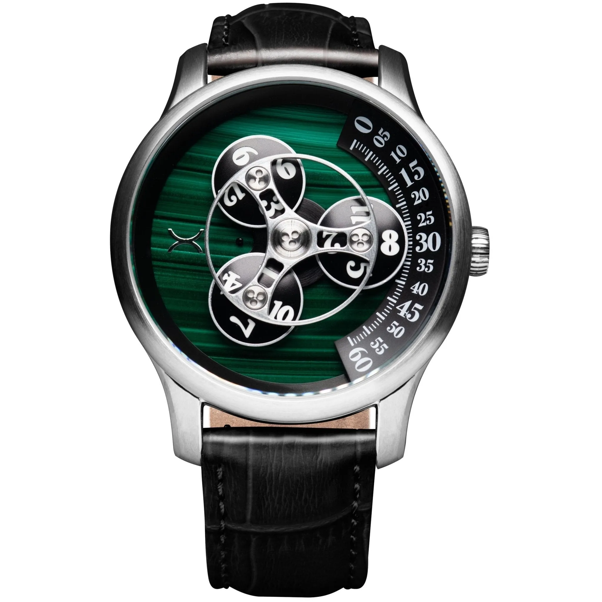 Xeric Triptych Automatic Wandering Hour Stone Edition Malachite