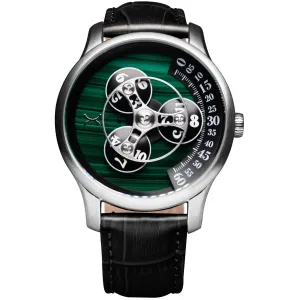 Xeric Triptych Automatic Wandering Hour Stone Edition Malachite