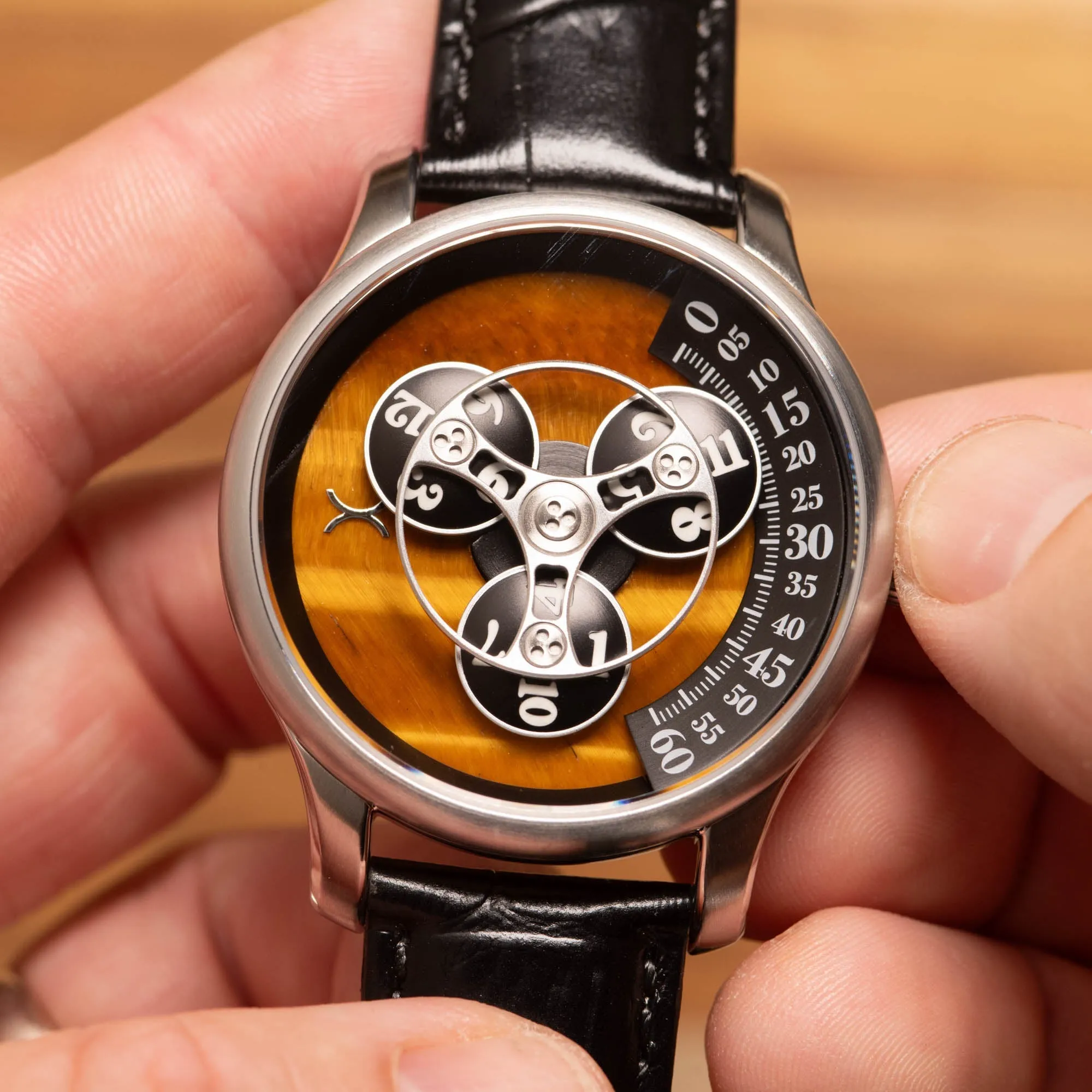 Xeric Triptych Automatic Wandering Hour Stone Edition Tigerseye