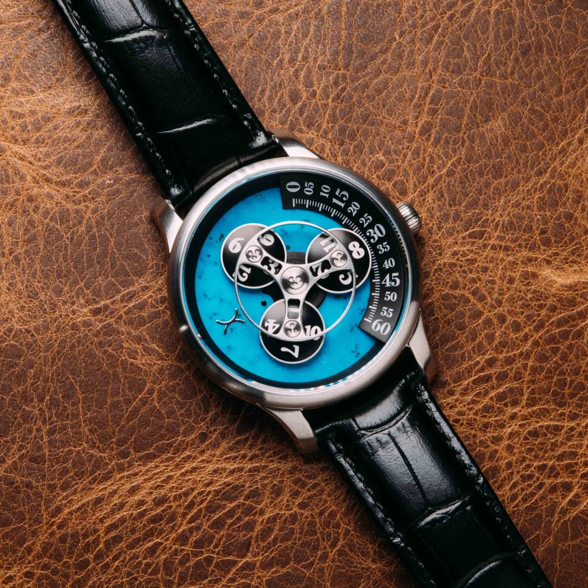 Xeric Triptych Automatic Wandering Hour Stone Edition Turquoise