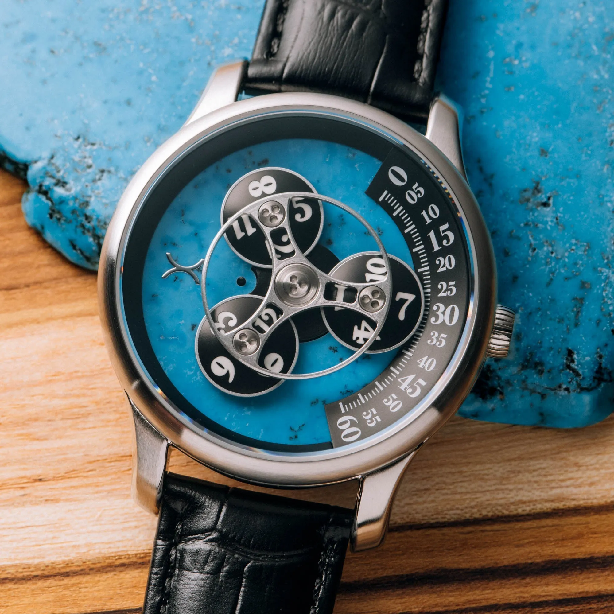 Xeric Triptych Automatic Wandering Hour Stone Edition Turquoise