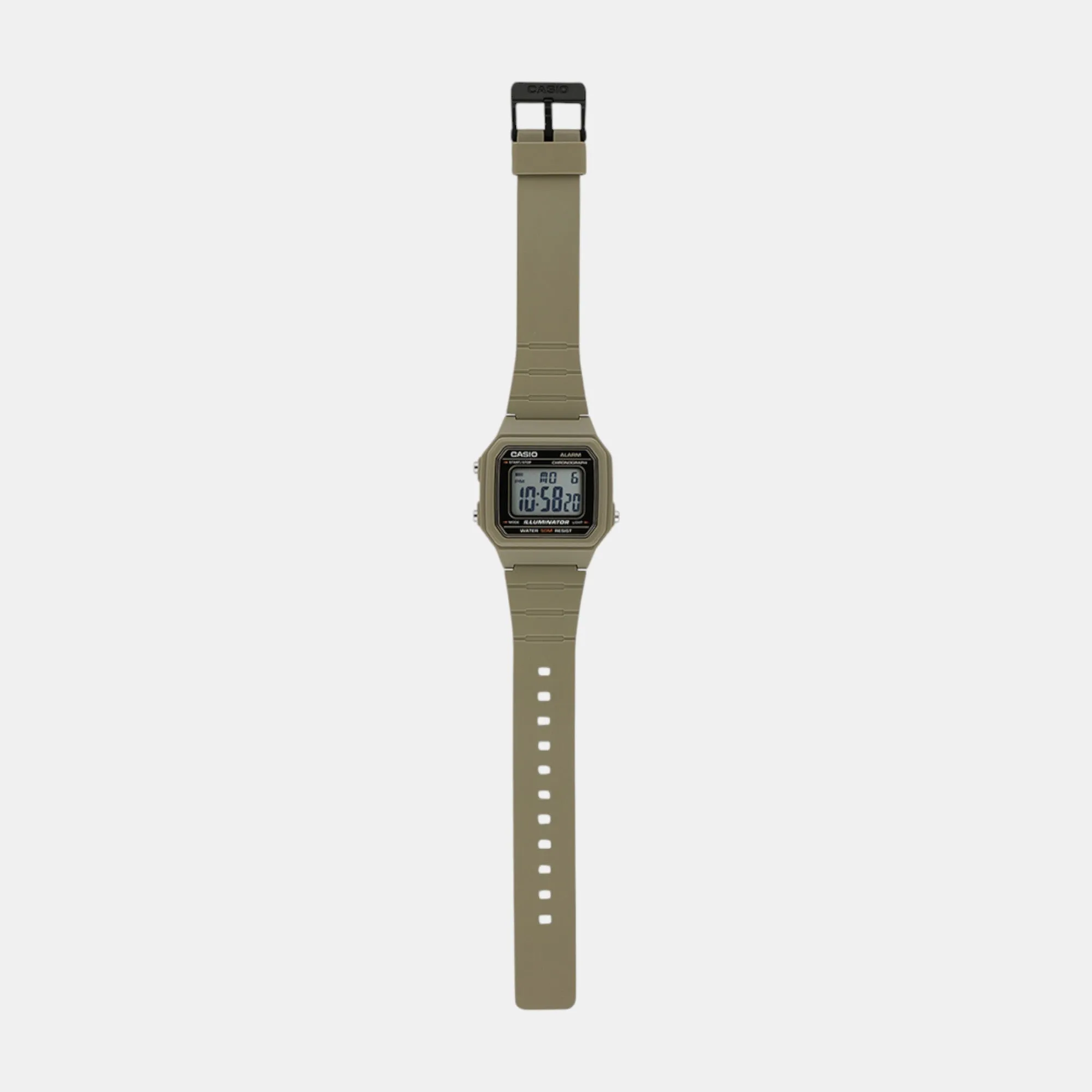 Youth Unisex Quartz Black Dial Digital Resin Watch W-217H-5AVDF I131