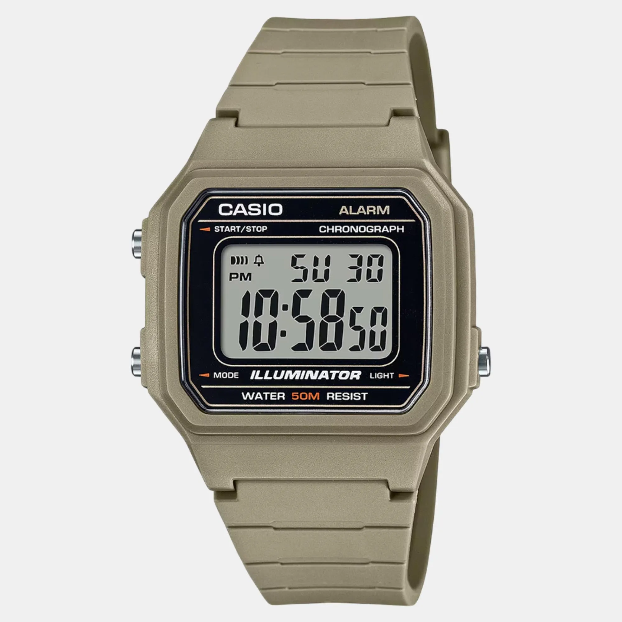 Youth Unisex Quartz Black Dial Digital Resin Watch W-217H-5AVDF I131