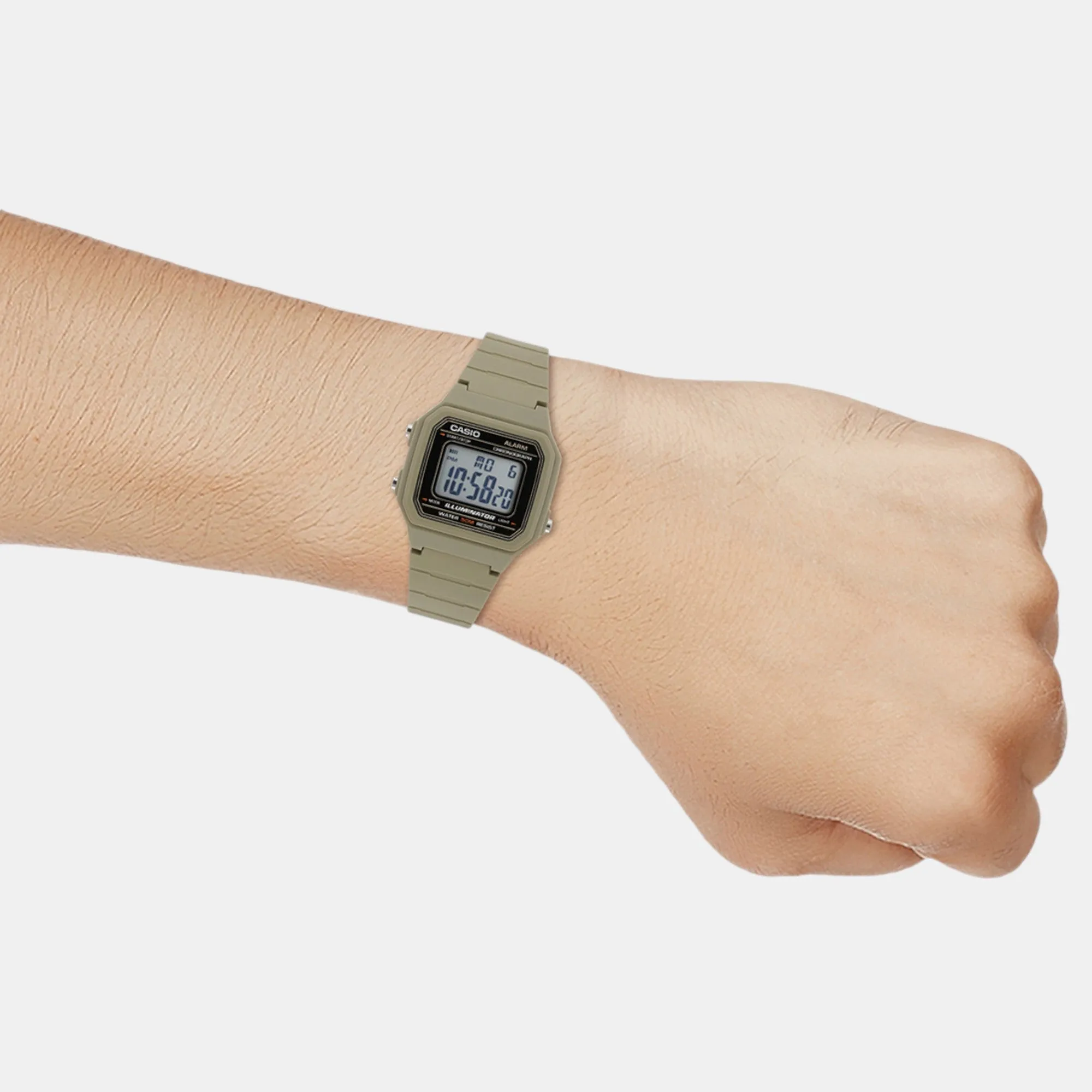 Youth Unisex Quartz Black Dial Digital Resin Watch W-217H-5AVDF I131